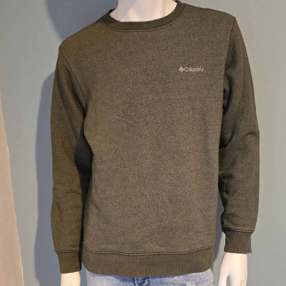 Columbia Green Crewneck Sweatshirt Soft Knit Casual